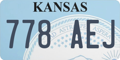 KS license plate 778AEJ