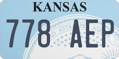KS license plate 778AEP