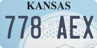KS license plate 778AEX