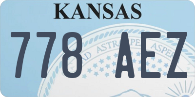 KS license plate 778AEZ
