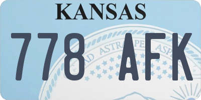 KS license plate 778AFK