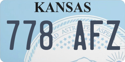 KS license plate 778AFZ