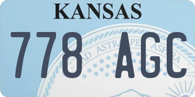 KS license plate 778AGC