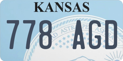 KS license plate 778AGD