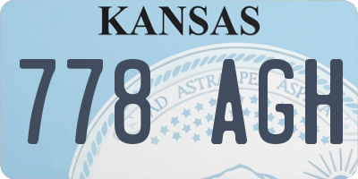 KS license plate 778AGH