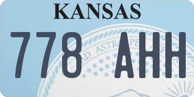 KS license plate 778AHH