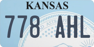 KS license plate 778AHL
