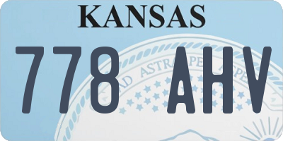 KS license plate 778AHV