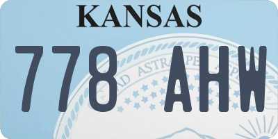 KS license plate 778AHW