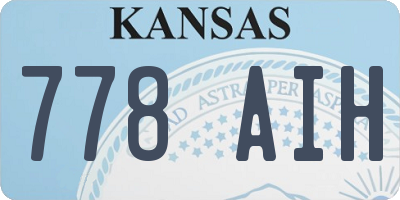 KS license plate 778AIH