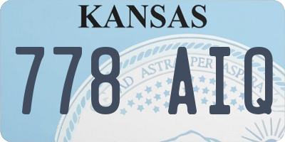 KS license plate 778AIQ