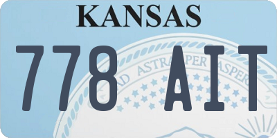 KS license plate 778AIT