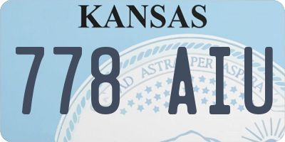 KS license plate 778AIU
