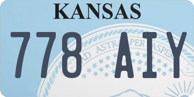KS license plate 778AIY