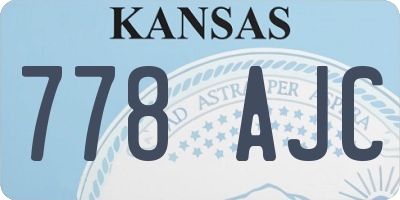 KS license plate 778AJC