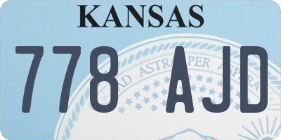 KS license plate 778AJD