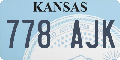 KS license plate 778AJK