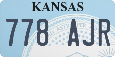 KS license plate 778AJR