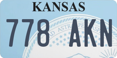KS license plate 778AKN