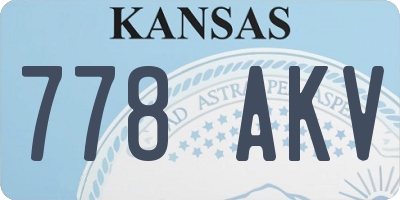 KS license plate 778AKV