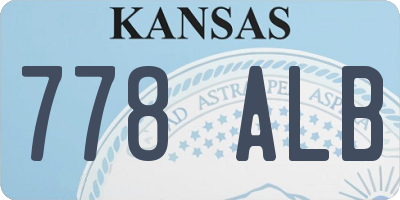 KS license plate 778ALB
