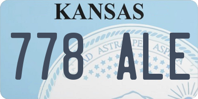 KS license plate 778ALE