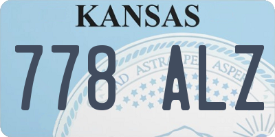 KS license plate 778ALZ