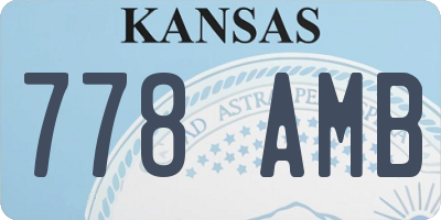 KS license plate 778AMB