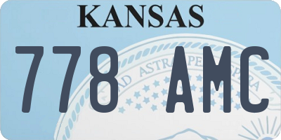 KS license plate 778AMC