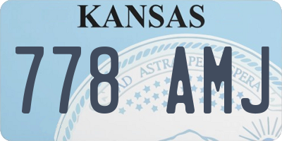 KS license plate 778AMJ
