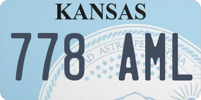 KS license plate 778AML