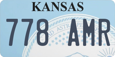 KS license plate 778AMR
