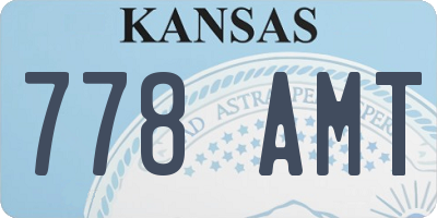 KS license plate 778AMT