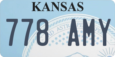 KS license plate 778AMY
