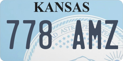 KS license plate 778AMZ