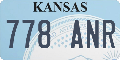 KS license plate 778ANR