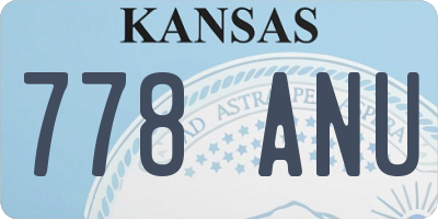 KS license plate 778ANU
