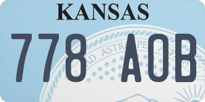 KS license plate 778AOB