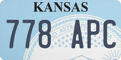 KS license plate 778APC