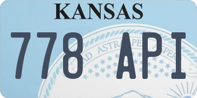 KS license plate 778API