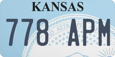KS license plate 778APM