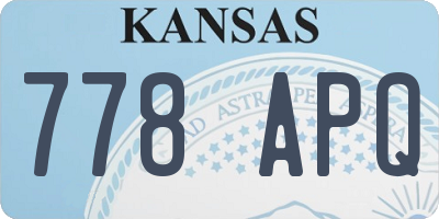 KS license plate 778APQ