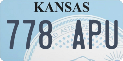 KS license plate 778APU