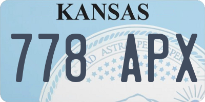 KS license plate 778APX