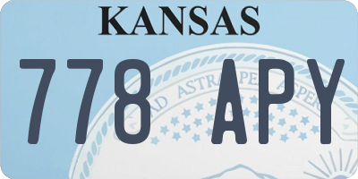 KS license plate 778APY