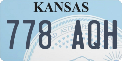 KS license plate 778AQH
