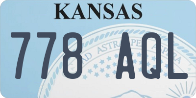 KS license plate 778AQL