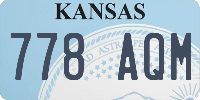 KS license plate 778AQM