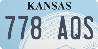 KS license plate 778AQS