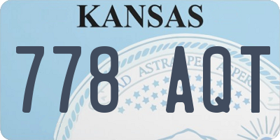 KS license plate 778AQT